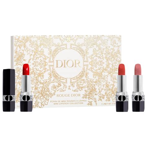 mini rouge dior discovery lipstick set|Dior red lipstick set.